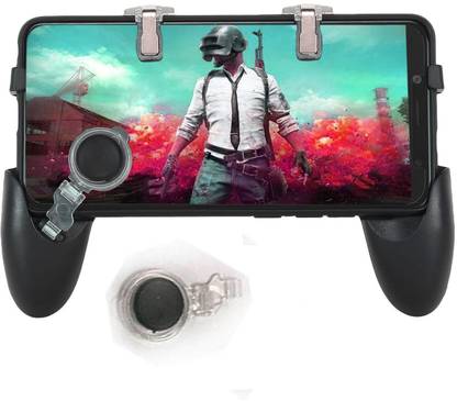 Techobucks pubg trigger for mobile || gamepad 5 in 1|| best Quality pubg trigger Game controller joystick with L1 R1 Pubg Trigger and 1 pair of analog Stick || Mobile Gaming Trigger for PUBG / Survival Rule / Arbor Output / Critical Ops / Clash Royale Gaming Grip and Gaming Joysticks for Android and iOS Phone  Gaming Accessory Kit