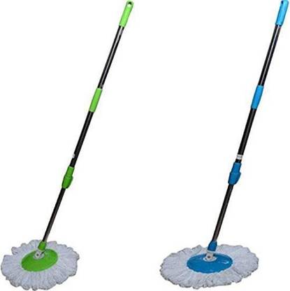 WAYMORE 360° Spin Mop Cleaning Stainless Steel Rod Set (2 Set) String Mop