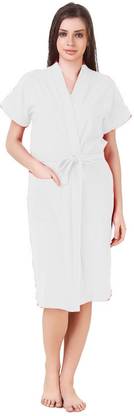 Bombshell White Free Size Bath Robe