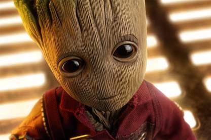 Groot Cute Look - Guardians of the Galay Wall Poster Photographic Paper