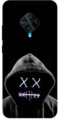 UMPRINT Book Cover for Vivo S1 Pro Hacker Black Scary Printed Back Cover