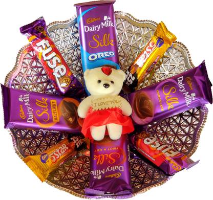 Cadbury Chocolate Gift Hamper | Chocolate Lovers | Teddy Plastic Gift Box