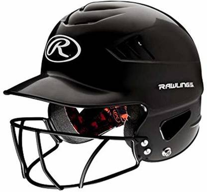 Rawlings Adult COOLFLO Molded Baseball Batting Helmet with Face Guard Cricket Helmet