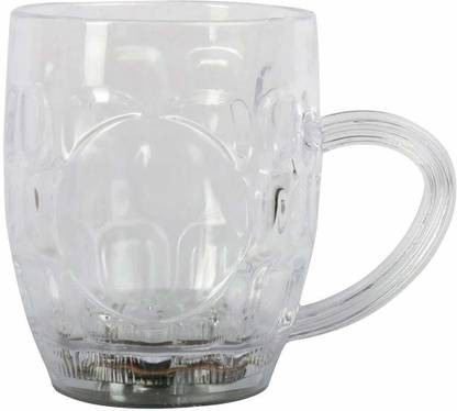 POONJALIYA Rainbow Flashing 7 Color Changing Liquid ActivatedLight big coffee,tea (4 pice) Plastic, Glass Coffee Mug