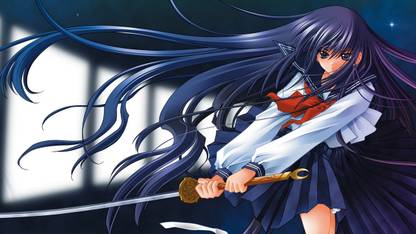 Anime Yami To Boushi To Hon No Tabibito Girl Anime Katana HD Poster |300 GSM Quality |12×18 Inch Size Paper Print