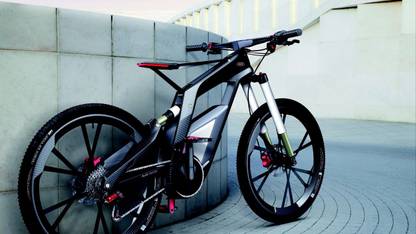 Sport Audi Grey Background Bicycling HD Poster | 300 GSM Quality |12×18 Inch Size Paper Print