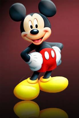Mickey Mouse 3D Creative Art 12 x 18 Wall Poster Photographic Paper