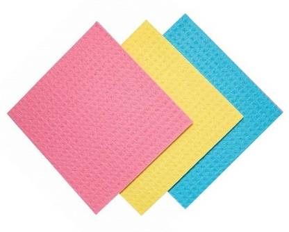 PVA Sponge for Kitchen,Pack of 3 Washing Dishes Sponge Wipe Sponge Wipe Multicolor Wipes