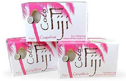 Organic Fiji Grapefruit, Pack Of 3: Coco Fiji Soap Grapefruit 7Oz (Pack Of 3) [CAT_4073]