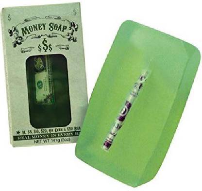 Virginia Candle Brand Money Soap - It Cleans! It Brings Wealth! Real Money in Every Bar From 1$ to 50$ - 5 oz (141g) [CAT_4073]