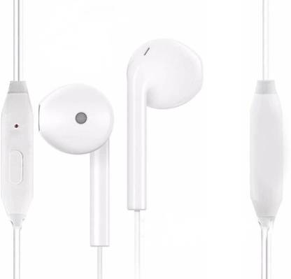 Alafi Best Deep Bass Sound Wired Headset w0 with Mic(White,In the Ear) Wired