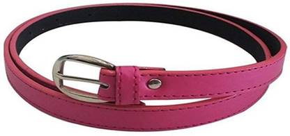 Women Pink Artificial Leather Belt