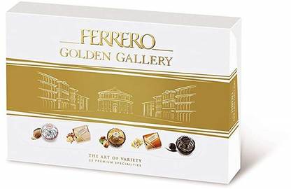 FERRERO ROCHER Golden Gallery Chocolate Gift Box (Imported) Truffles