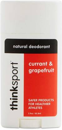 Thinksport  Deodorant, Currant Grapefruit  Deodorant Stick  -  For Men & Women