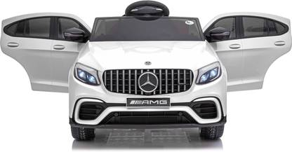 Toy House Mercedes Benzy GLC63 Battery Operated Ride-on Swing function car with Remote for kids(2 to 6 yrs), White Car Battery Operated Ride On