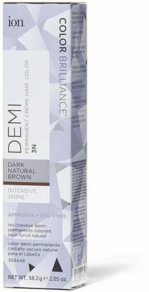 ION Color Brilliance Intensive Shine Demi Permanent Creme 3N Dark Natural Brown , Brown