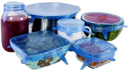 trendzmy Super stretch Silicon Lids 8 inch Lid Set, Pack of 6