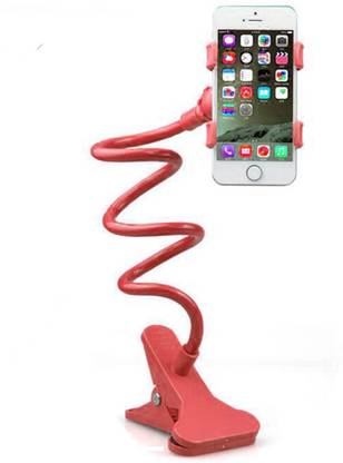 Techobucks lazy stand Flexible 360 Degree Snake Style Lng Arm Portable Foldable Lazy Mobile Holder Stand with holding clip for All Smartphones Mobile Holder