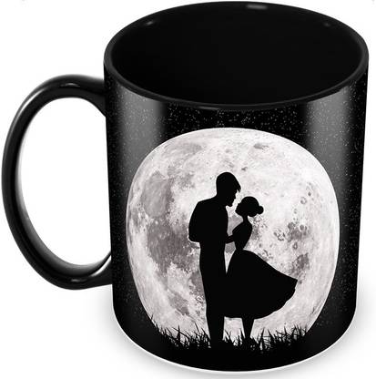 Tuelip "Moon Love" Quote Printed for Valentines Day Gift, Tea and Coffee Ceramic Coffee Mug