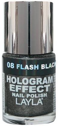 Layla Hologram Effect Flash Black 1246R23-008 Hologram