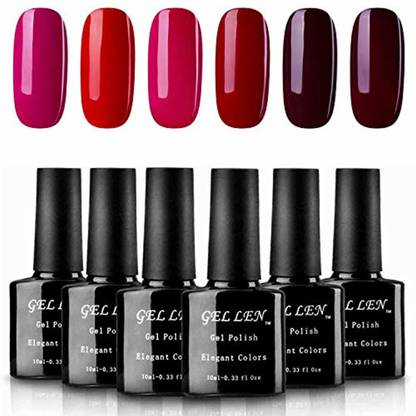 Gellen  Gel Nail Polish Set Wine Reds
