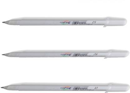 CRAFTWAFT WHITE BINDI PEN NXT GEN SET OF 3 (0.5,0.8,1.0 TIP) Multi-function Pen