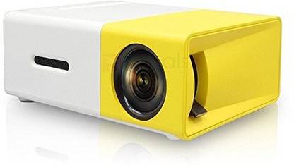 play run Portable Mini Home Theater LED Projector with Remote Controller, Support HDMI, AV, SD, USB Interfaces (Yellow) (600 lm) Portable Projector