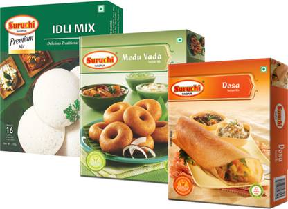 Suruchi Idli + Medu Vada + Dosa Instant Mix (200g Each) 600 g