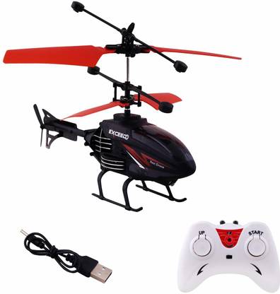 NKB Exceed Induction Flight Electronic Radio RC Remote Control Toy Charging Helicopter with 3D Light Toys for Boys Kids (Indoor Flying)