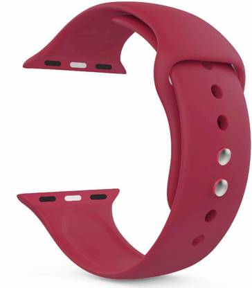 TINGTONG Soft Silicone Sport 42mm/44mm/45mm Wine Red Smart Watch Strap