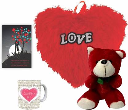 DECOR Production Soft Toy, Mug, Cushion, Greeting Card Gift Set