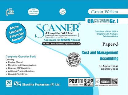 Scanner CA Intermediate (New Syllabus) Gr. I Paper-3 Cost and Management Accounting (Edition : 32nd)