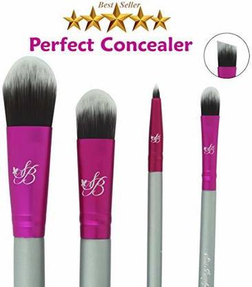 Vertex Concealer Brush For Eyes - Liquid Foundation Makeup Under Eye Brushes & Face Concealer Flat Mask, Pointed, Double Ended Small Liquid Applicator Contou