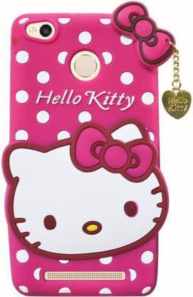 DealClues Back Cover for Mi Redmi 3S Prime , 3D Cute Hello Kitty Soft Silicone Rubber Case