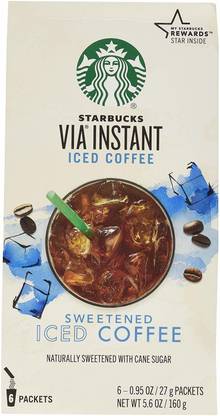 Starbucks VIA Instant Iced Coffee Sweetened (6 X 27g) Instant Coffee