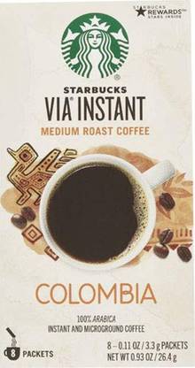 Starbucks VIA Instant Medium Roast Coffee Colombia Instant Coffee