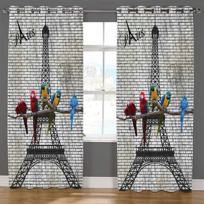 jassp 213 cm (7 ft) Polyester Semi Transparent Door Curtain (Pack Of 2)