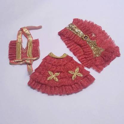 DAU JI durga mata poshak, deity dress, poshak, mata rani poshak, durga mata rani poshak 12 inch Dress