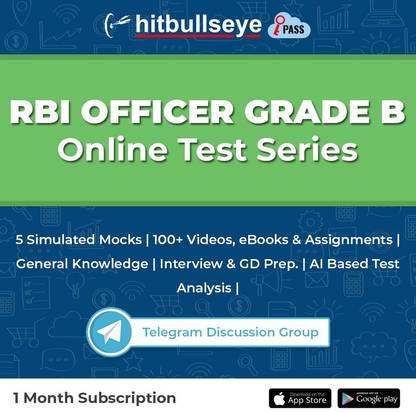 Hitbullseye Hitbullseye - RBI Officer Grade B Online Test Series (Big Bull Key -E-mail Delivery) 1 Month Subscription @Steal Price