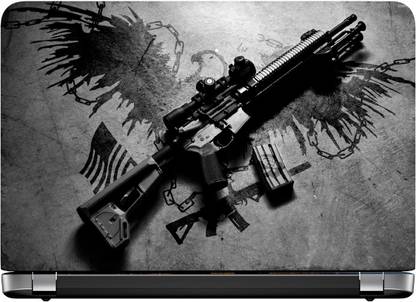 All Your Design GUN Design Laptop Skin for All Laptop Models (Up to 15.6 inches) Vinyl Laptop Skin Compatible for 15.6 inch