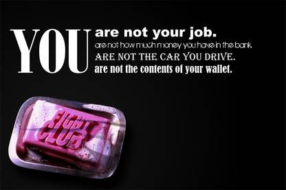 You Do Not Talk About Fight Club - Fight Club Quote Image Wall Poster Photographic Paper