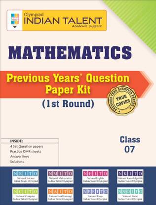 Indian Talent Olympiad Previous Year Mathematics Question Papers Class 7 - Round 1