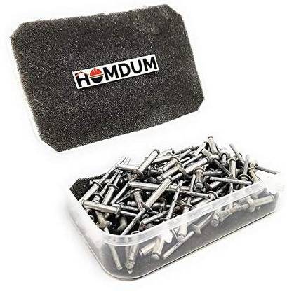 Homdum Aluminium Blind Rivet - Metal POP Rivets for Riveting Gun/Riveter machine Pack of 100 Pieces. (3.2 x 12) Rivet