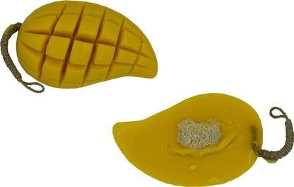 Jaalo Yellow color Mango shape Handmade Natural Juicy Mango base Soap/spa soap-Pack of 2