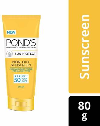 POND's Sunscreen - SPF 50 PA+++ SPF 50 Sun Protect Non-Oily Sunscreen, 80 g