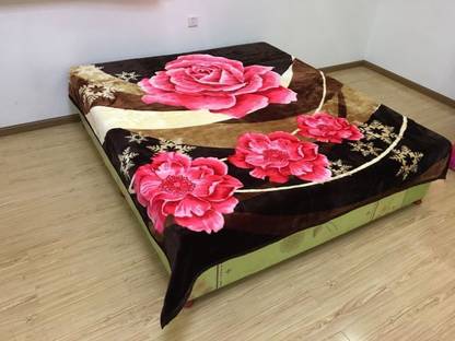 KKIWI Floral King Mink Blanket for  Mild Winter