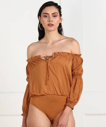FOREVER 21 Women Orange Bodysuit