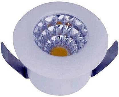 A-Mart™ 1 Watt Round LED Button/COB Green Focus Light for POP/ Recessed Lighting (Pack of 4) Recessed Ceiling Light Ceiling Lamp