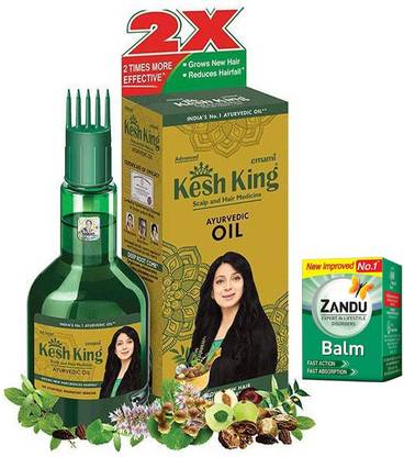 Kesh King hair oil (100 ml) and Zandu balm(9ml)