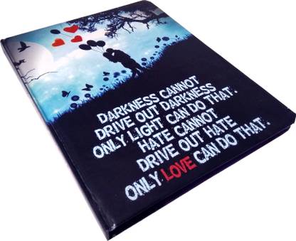 TECHNOCHITRA Exclusive LOVE & LIFE Quote Diary Notebook Book-size Diary SINGLE 160 Pages